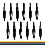 12pcs Archery Arrow Tips 100/125/150/200 Grain Field Tips 5/16 Inch Screw in Bullet Points, Archery Target Crossbow Practice Tip for Arrow Recurve Bow Compound Bow, Hunting Bow Arrow Target Practice