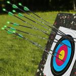 KEAUP 6 Pack 32 Inch Carbon Hunting Arrows with 100 Grain Hunting Broadheads ...