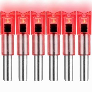 Lighted Nocks with Switch for Crossbows - 6 PCS
