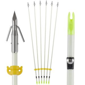 32-Inch Bowfishing Arrows with Broadheads - 6 Pack