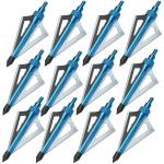 Sinbadteck 12-Pack 3-Blade Hunting Broadheads