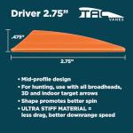 Tac Vanes 2.75" White Polymer Fletching Vane