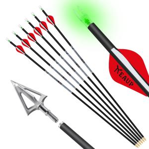 KEAUP 31" Carbon Arrows with Lighted Nocks