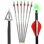 KEAUP 6 Pack Carbon Hunting Arrows 32 Inch