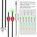 KEAUP 6 Pack Carbon Hunting Arrows 32 Inch