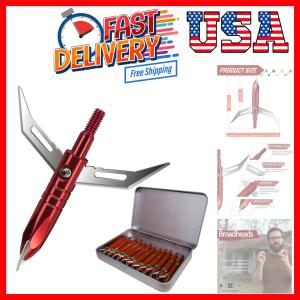 100 Grain Stainless Steel Hunting Broadheads - 12 Pack