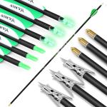 KEAUP 32 Inch Carbon Hunting Arrows - 6 Pack
