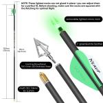 32-Inch Carbon Hunting Arrows with Broadheads – 6 Pack