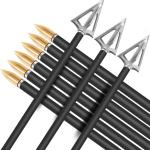 32-Inch Carbon Hunting Arrows with Broadheads – 6 Pack