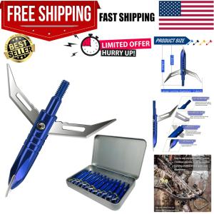 100 Grain Stainless Steel Hunting Broadheads - 12 Pack