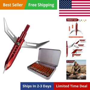 12-Pack 100 Grain Stainless Steel Hunting Broadheads