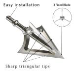 Bgary 100 Grain 3-Blade Hunting Broadheads, 12-Pack