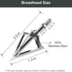 Bgary 100 Grain 3-Blade Hunting Broadheads, 12-Pack