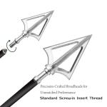 Bgary 100 Grain 3-Blade Hunting Broadheads, 12-Pack