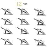 Bgary 100 Grain 3-Blade Hunting Broadheads, 12-Pack