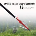 ARCTIRA 12-Pack Fixed Blade Broadheads for Crossbows