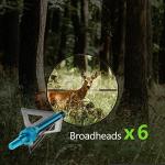 20 Inch Carbon Crossbow Bolts with Broadheads, 12pcs