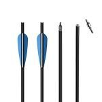 20 Inch Carbon Crossbow Bolts with Broadheads, 12pcs