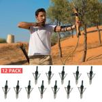 100 Grain 3-Blade Screw-In Broadheads for Crossbow