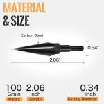 SUNYA 100 Grain Broadheads for Crossbows, Pack of 12