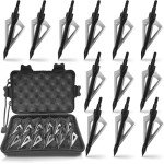 AREYCVK 100 Grain 3-Blade Archery Broadheads (12PCS)
