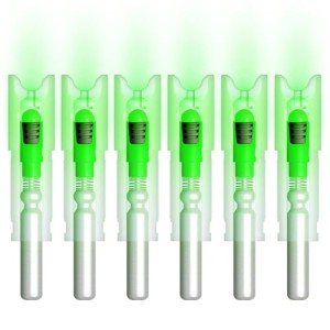 CosiComu Green Lighted Nocks for Crossbows - 6 Pack