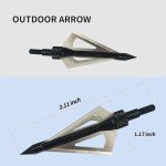 AREYCVK 100 Grain 3-Blade Archery Broadheads (12PCS)