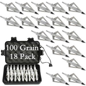 Aiskaer 18 Pack Broadheads for Crossbows & Bows