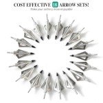 Aiskaer 18 Pack Broadheads for Crossbows & Bows
