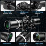 Adjustable 1.5-5x32 Crossbow Scope with Locking Ring
