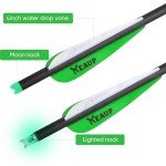KEAUP 20" Carbon Crossbow Bolts with Broadheads, 6-Pack
