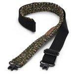 Tactical Adjustable Paracord Gun Sling - Green Camo