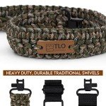 Tactical Adjustable Paracord Gun Sling - Green Camo