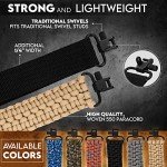 Tactical Adjustable Paracord Gun Sling - Green Camo