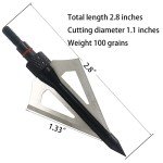 LeeMui 12PK 100 Grains Broadheads for Crossbows