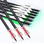 20-Inch Carbon Crossbow Bolts with Broadheads & Nocks