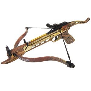 80 lb Camo Self-Cocking Aluminum Crossbow + 15 Arrows