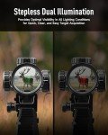 PINTY Adjustable Crossbow Scope with Illuminated Reticle