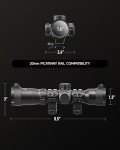 PINTY Adjustable Crossbow Scope with Illuminated Reticle