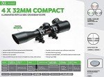 Truglo 4X32 Crossbow Scope with Rings