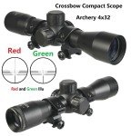 TWP Archery 4X32 Compact Crossbow Multi Range Reticle Scope Red and Green Ilumin