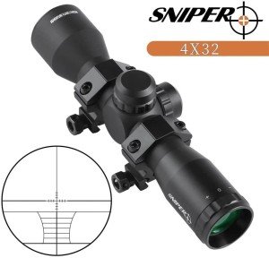 Compact Sniper 4X32 Crossbow Scope with Rangefinder
