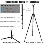 HUNTPAL Adjustable Hunting Tripod Shooting Stick