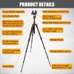 HUNTPAL Adjustable Tripod Shooting Stick for Crossbows