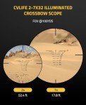 CVLIFE 2-7x32 Compact Crossbow Scope for Hunting