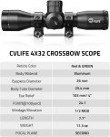 4x32 Illuminated Crossbow Scope with Rangefinder