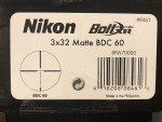 Nikon Bolt XR 3x32mm Crossbow Scope 60 Reticle