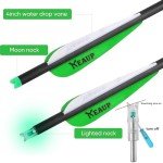 KEAUP 20" Carbon Crossbow Bolts with Broadheads, 6-Pack