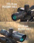 Pinty 2.5-10x40 Tactical Rifle Scope with Laser