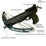 60lbs Mantis Pistol Crossbow with Fishing Spool